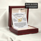 To My Granddaughter -  Interlocking Hearts Necklace - From Grandpa