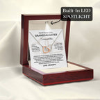 To My Granddaughter -  Interlocking Hearts Necklace - From Grandpa