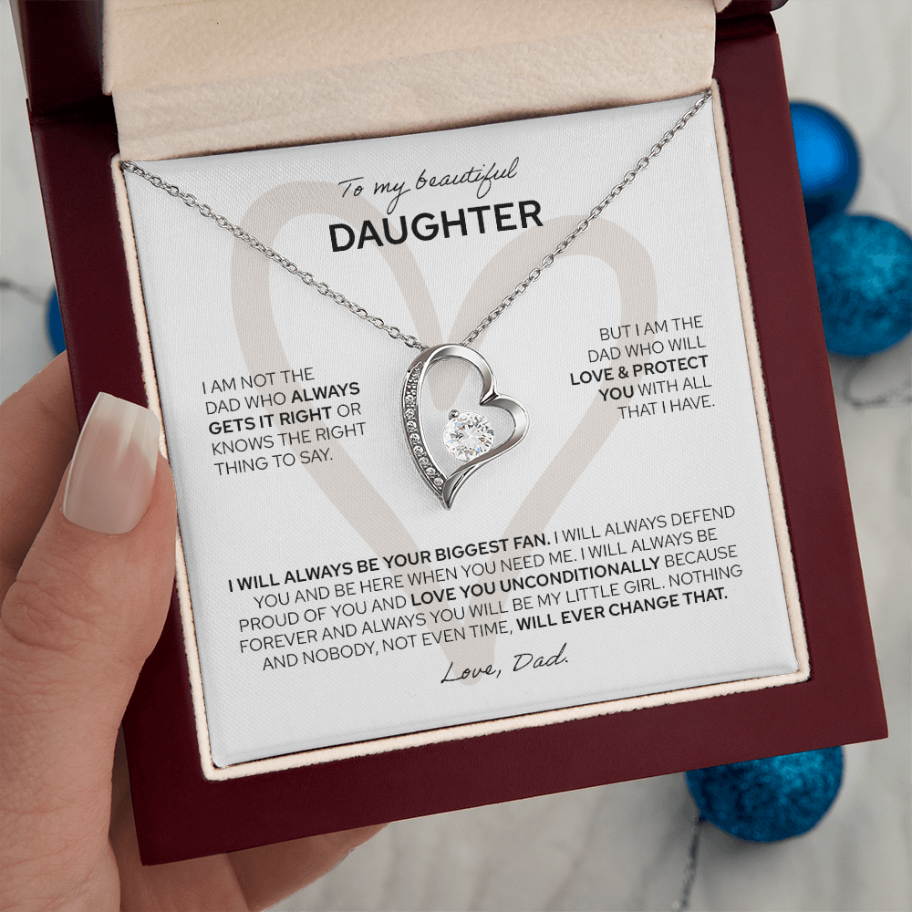 To My Daughter | From Dad | Forever Love Necklace
