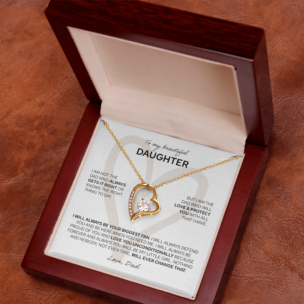 To My Daughter | From Dad | Forever Love Necklace