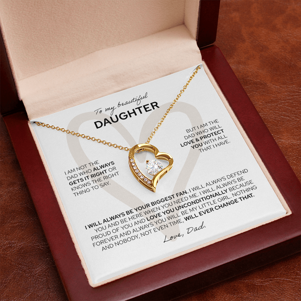 To My Daughter | From Dad | Forever Love Necklace