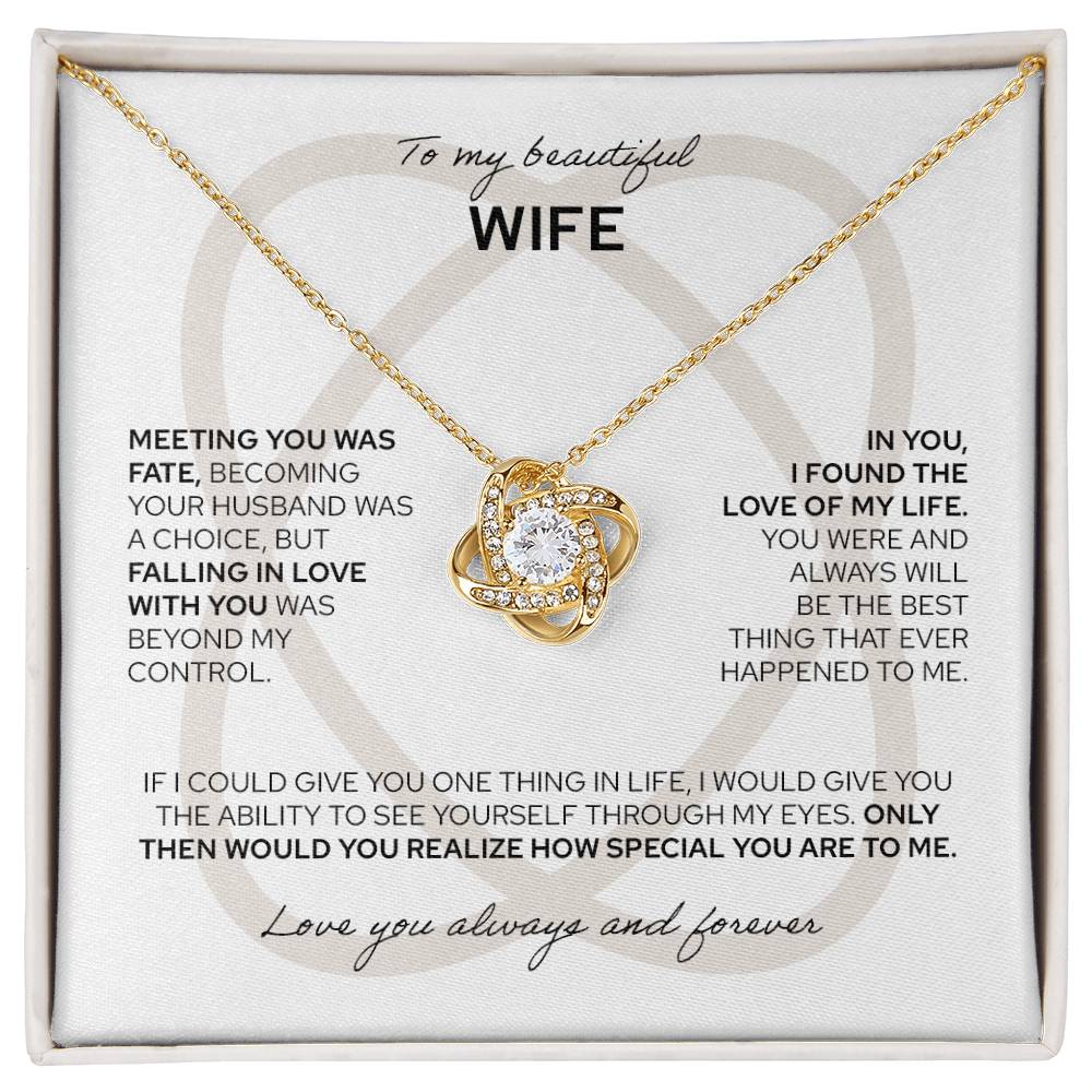 To My Wife | Love Knot Necklace