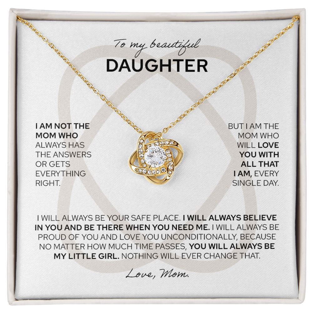 To My Daughter | From Mom | Love Knot Necklace