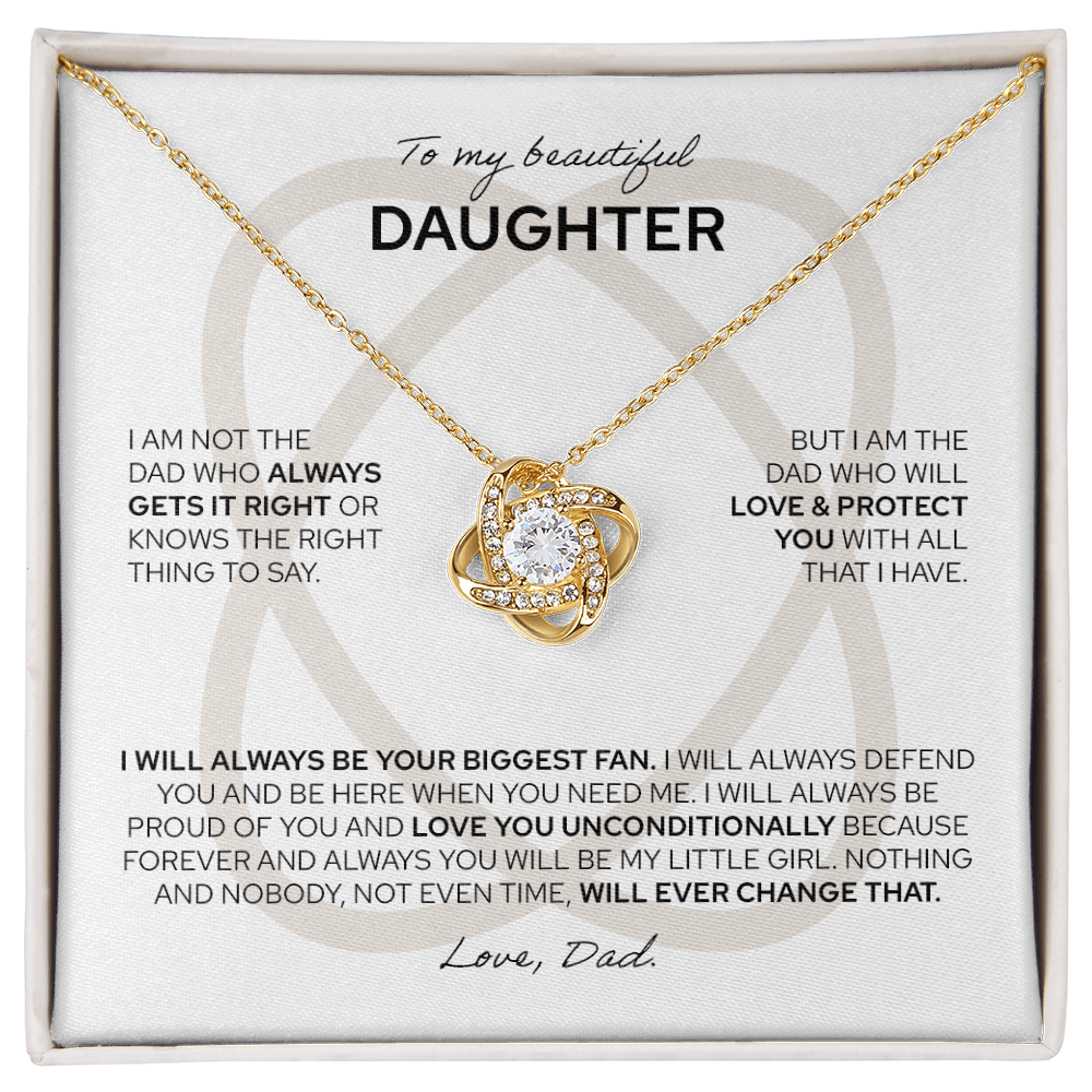 To My Daughter | From Dad | Love Knot Necklace
