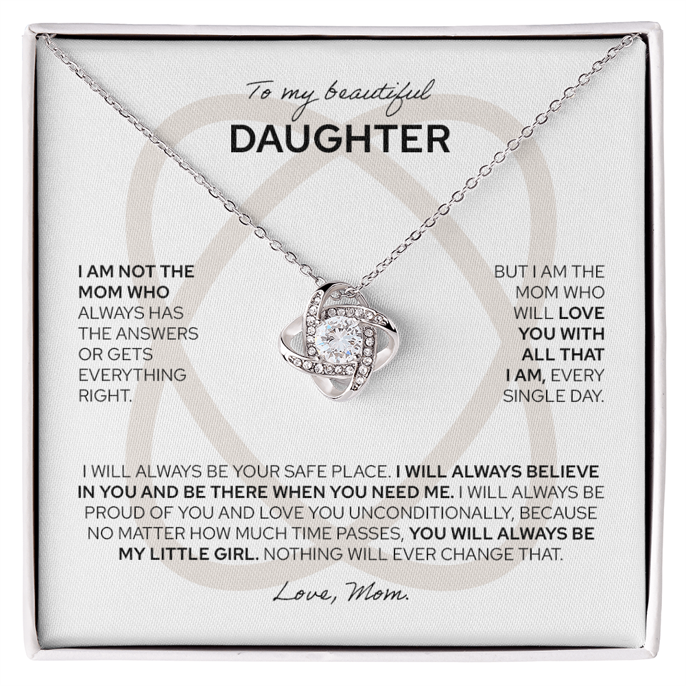To My Daughter | From Mom | Love Knot Necklace
