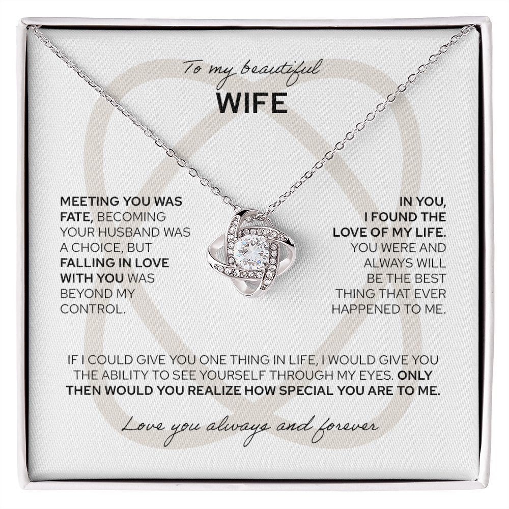 To My Wife | Love Knot Necklace