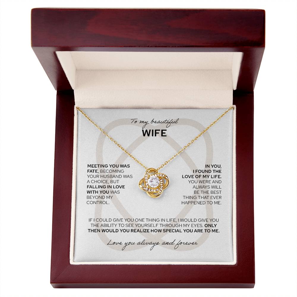 To My Wife | Love Knot Necklace