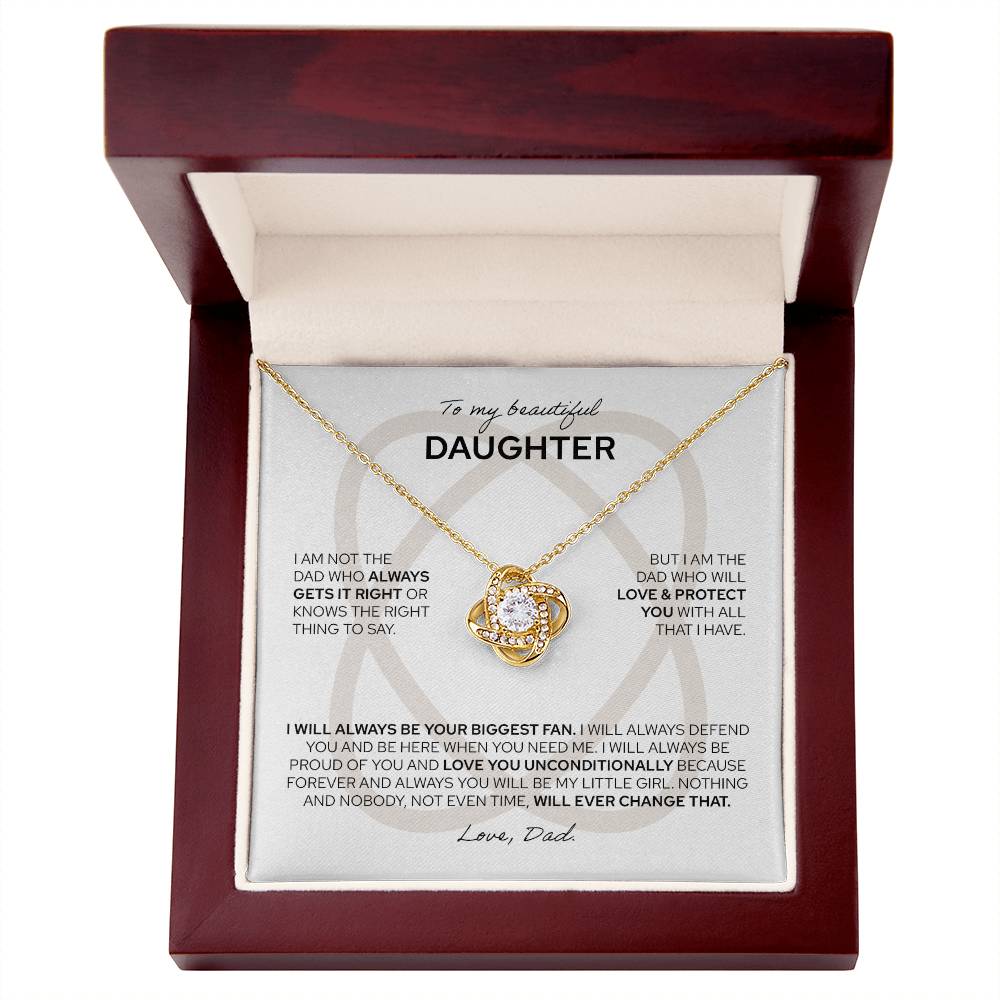 To My Daughter | From Dad | Love Knot Necklace