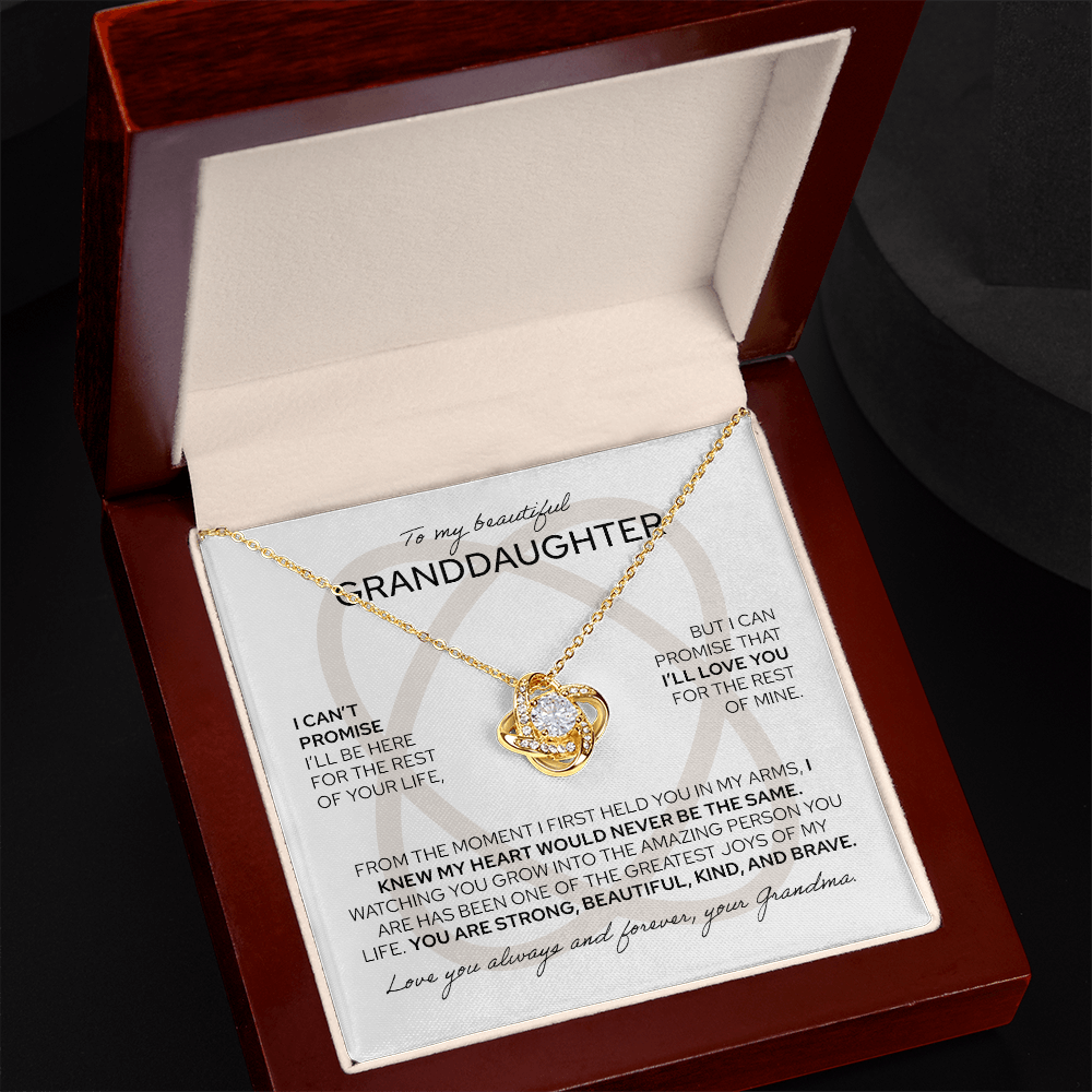 To My Granddaughter - Love Knot Pendant Necklace