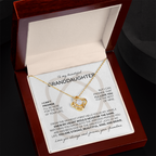 To My Granddaughter - Love Knot Pendant Necklace