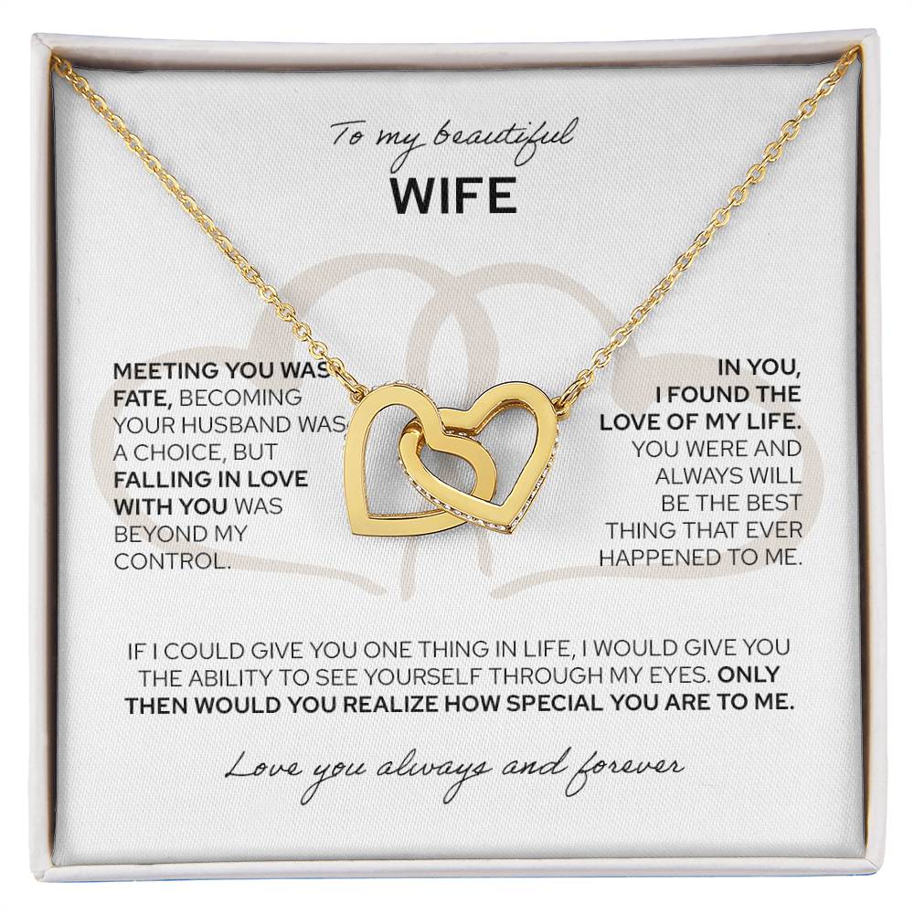 To My Wife | Interlocking Hearts Necklace