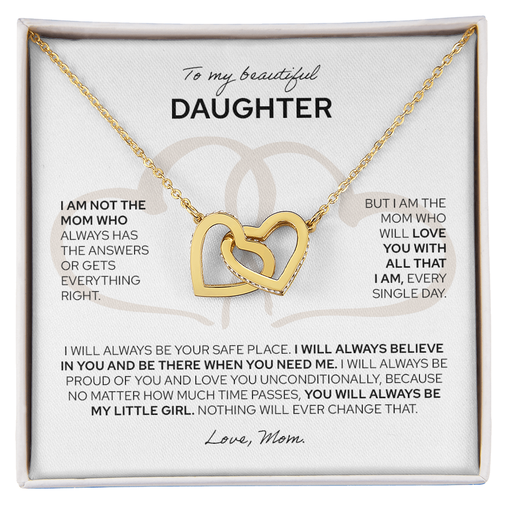 To My Daughter | From Mom | Interlocking Hearts Necklace