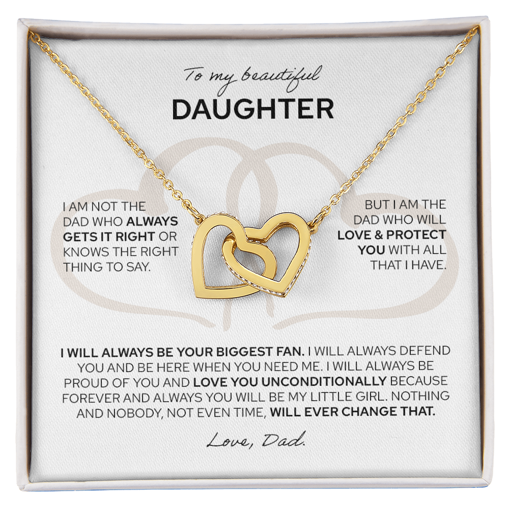 To My Daughter | From Dad | Interlocking Hearts Necklace