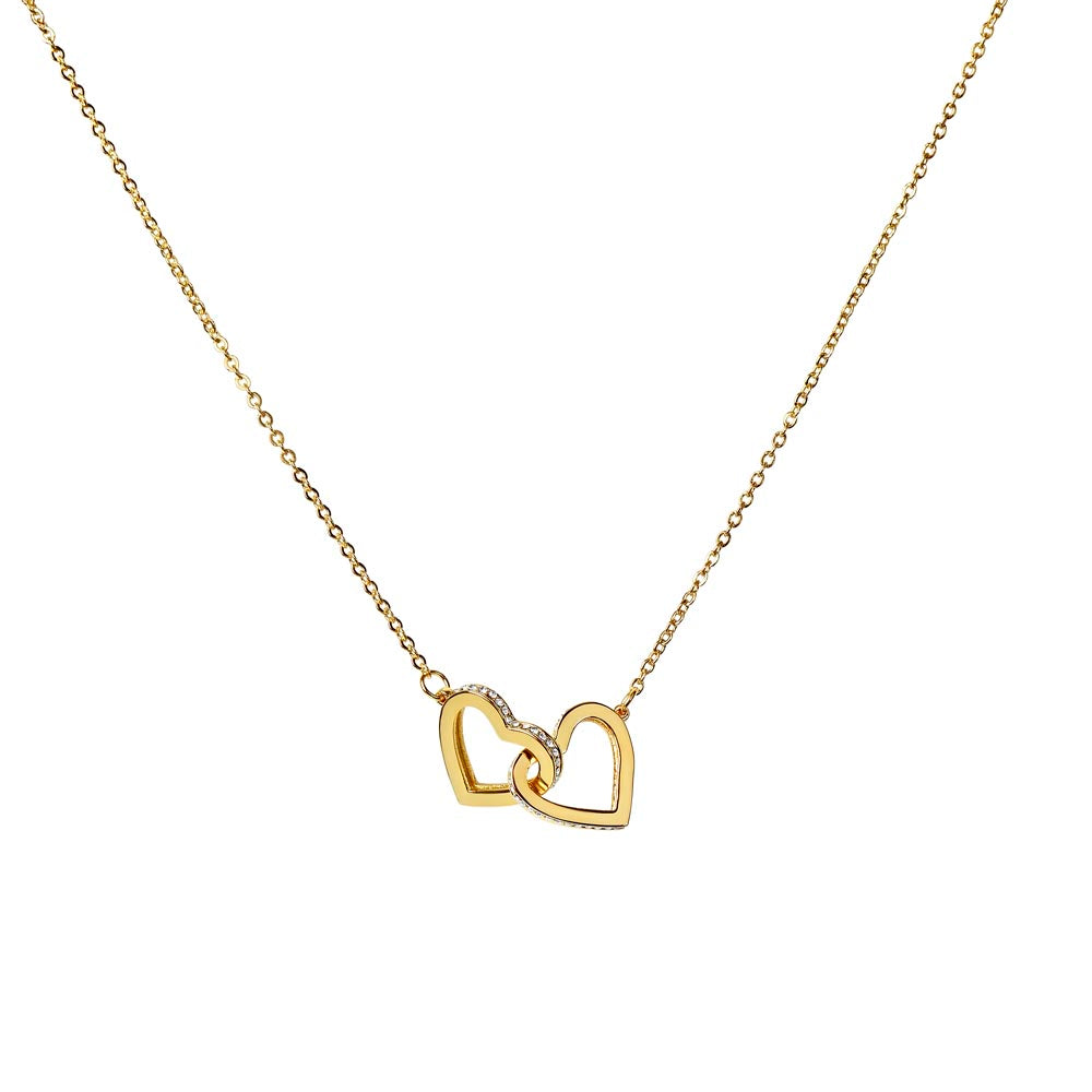 To My Granddaughter -  Interlocking Hearts Necklace - From Grandpa