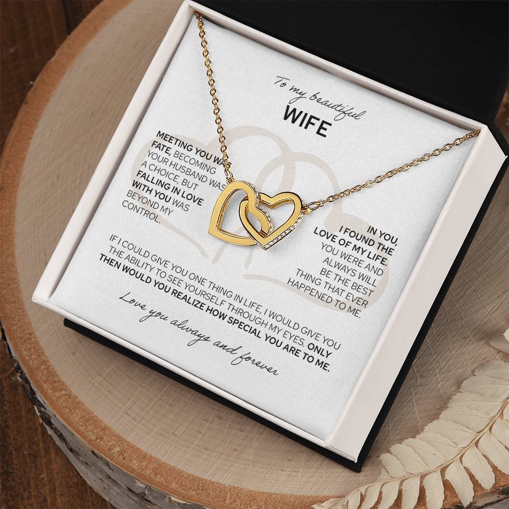To My Wife | Interlocking Hearts Necklace