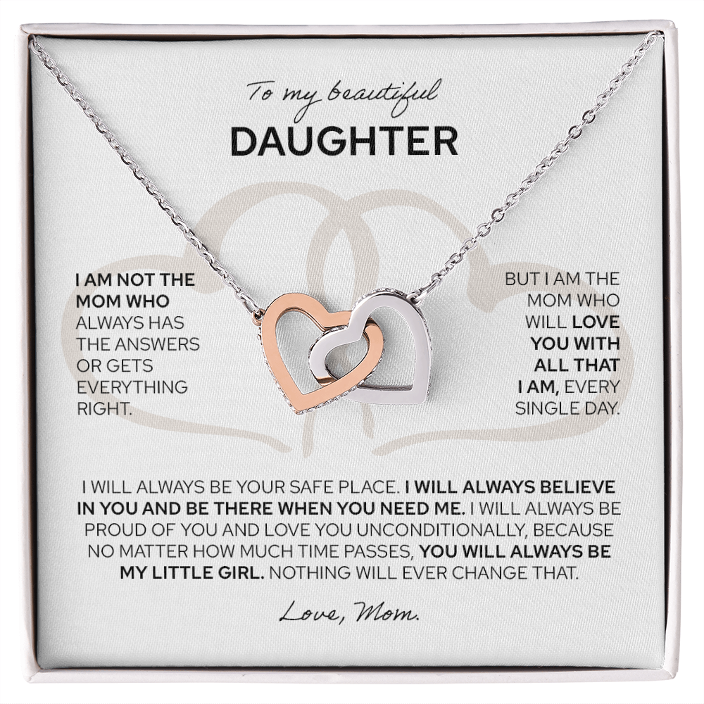 To My Daughter | From Mom | Interlocking Hearts Necklace