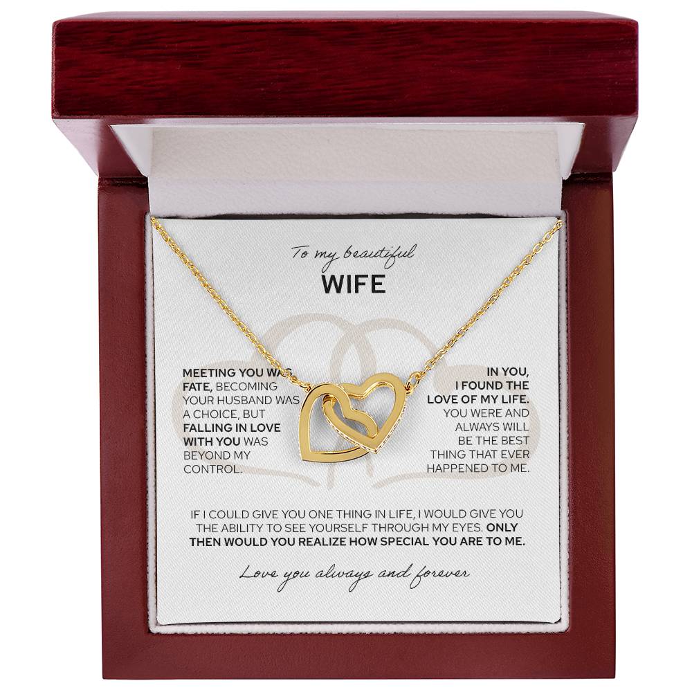 To My Wife | Interlocking Hearts Necklace