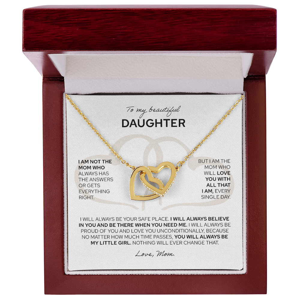 To My Daughter | From Mom | Interlocking Hearts Necklace