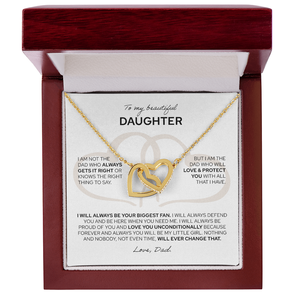 To My Daughter | From Dad | Interlocking Hearts Necklace