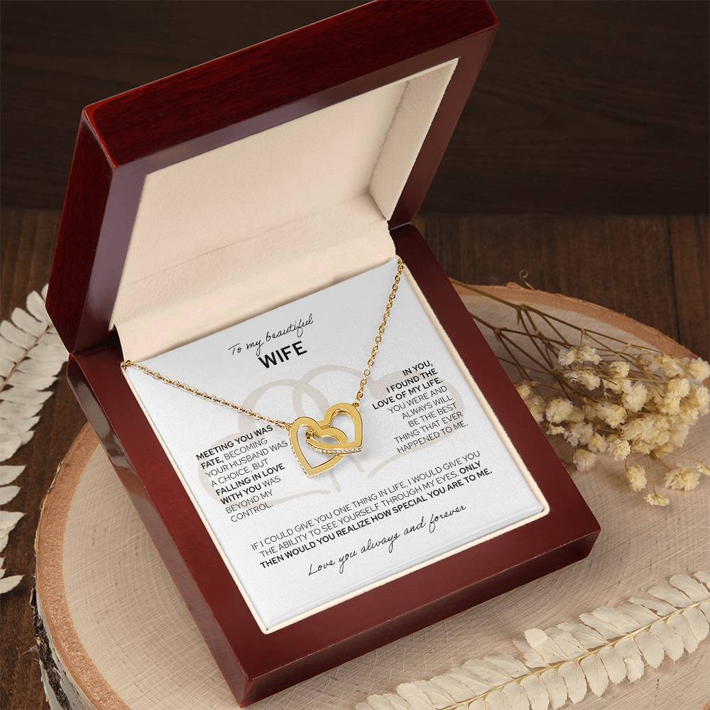 To My Wife | Interlocking Hearts Necklace