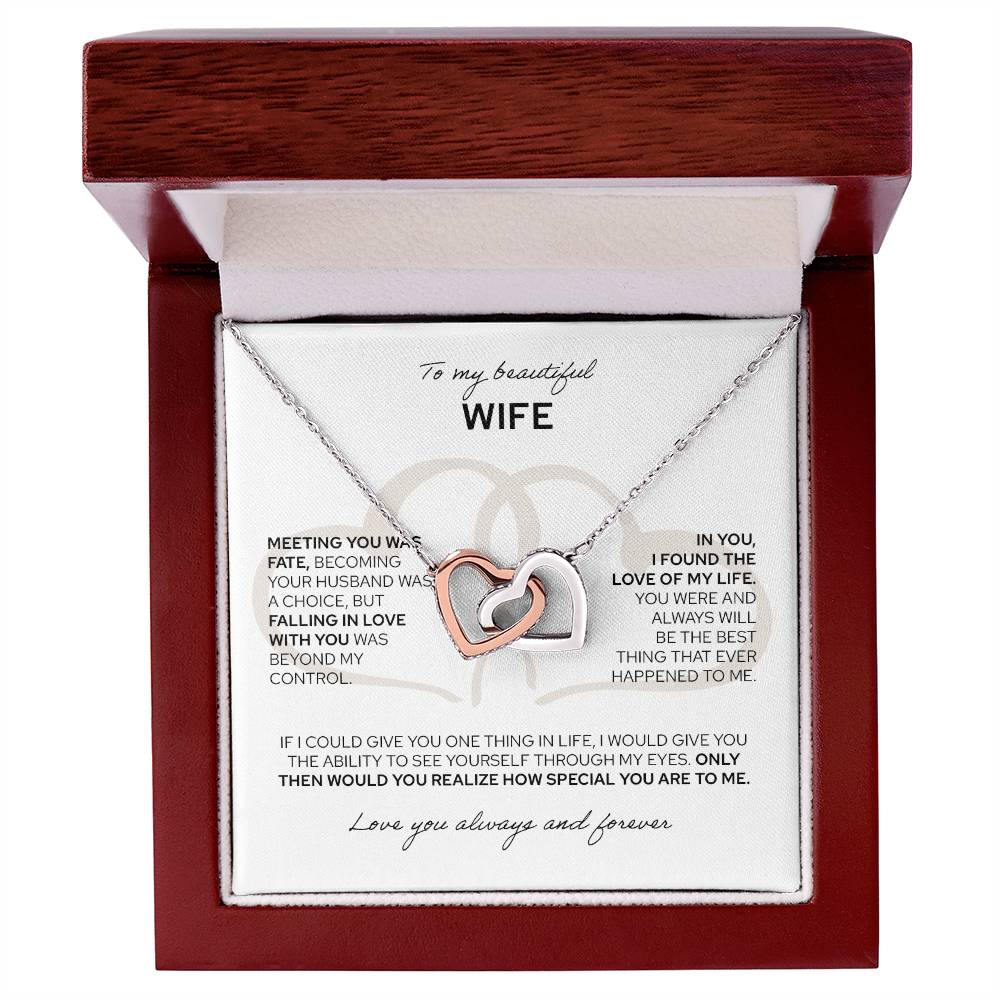 To My Wife | Interlocking Hearts Necklace