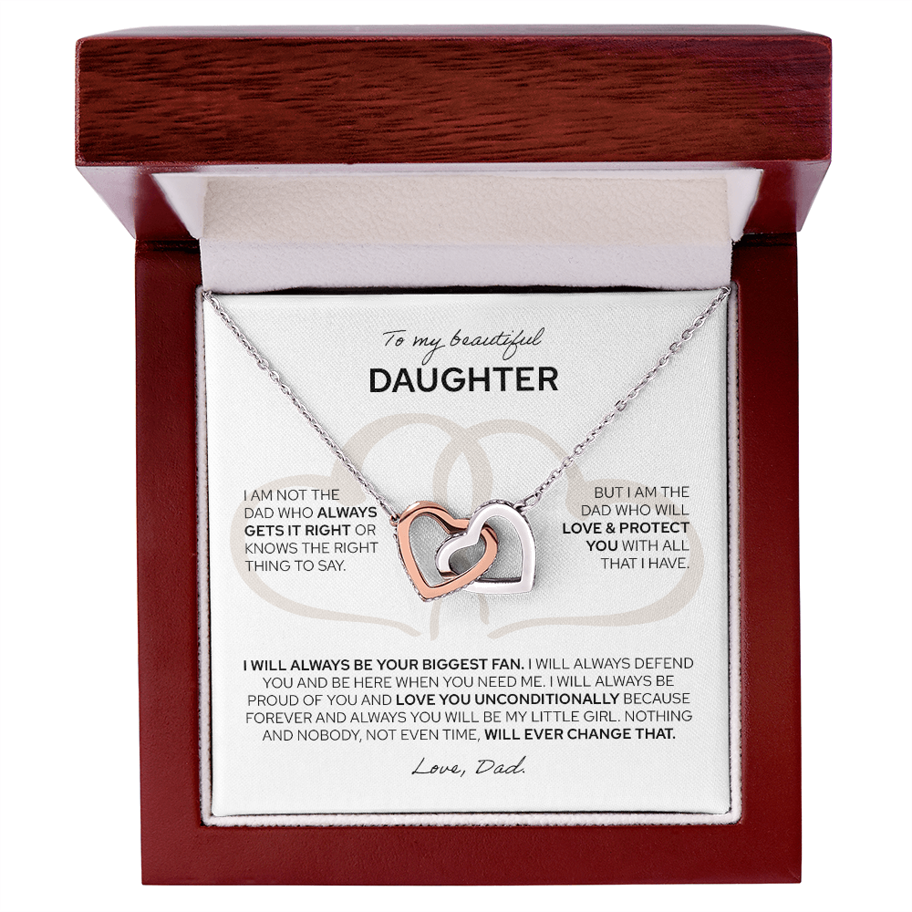 To My Daughter | From Dad | Interlocking Hearts Necklace