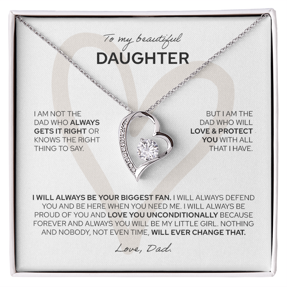 To My Daughter | From Dad | Forever Love Necklace