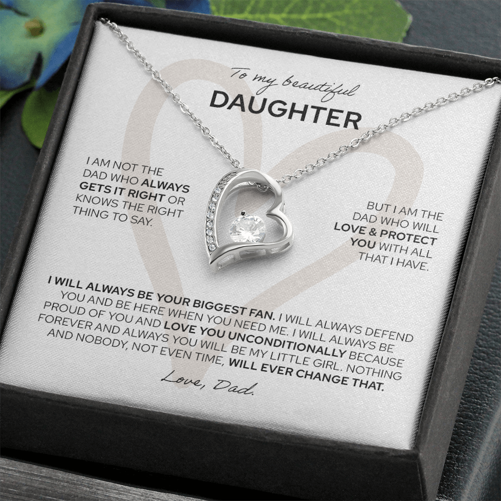 To My Daughter | From Dad | Forever Love Necklace