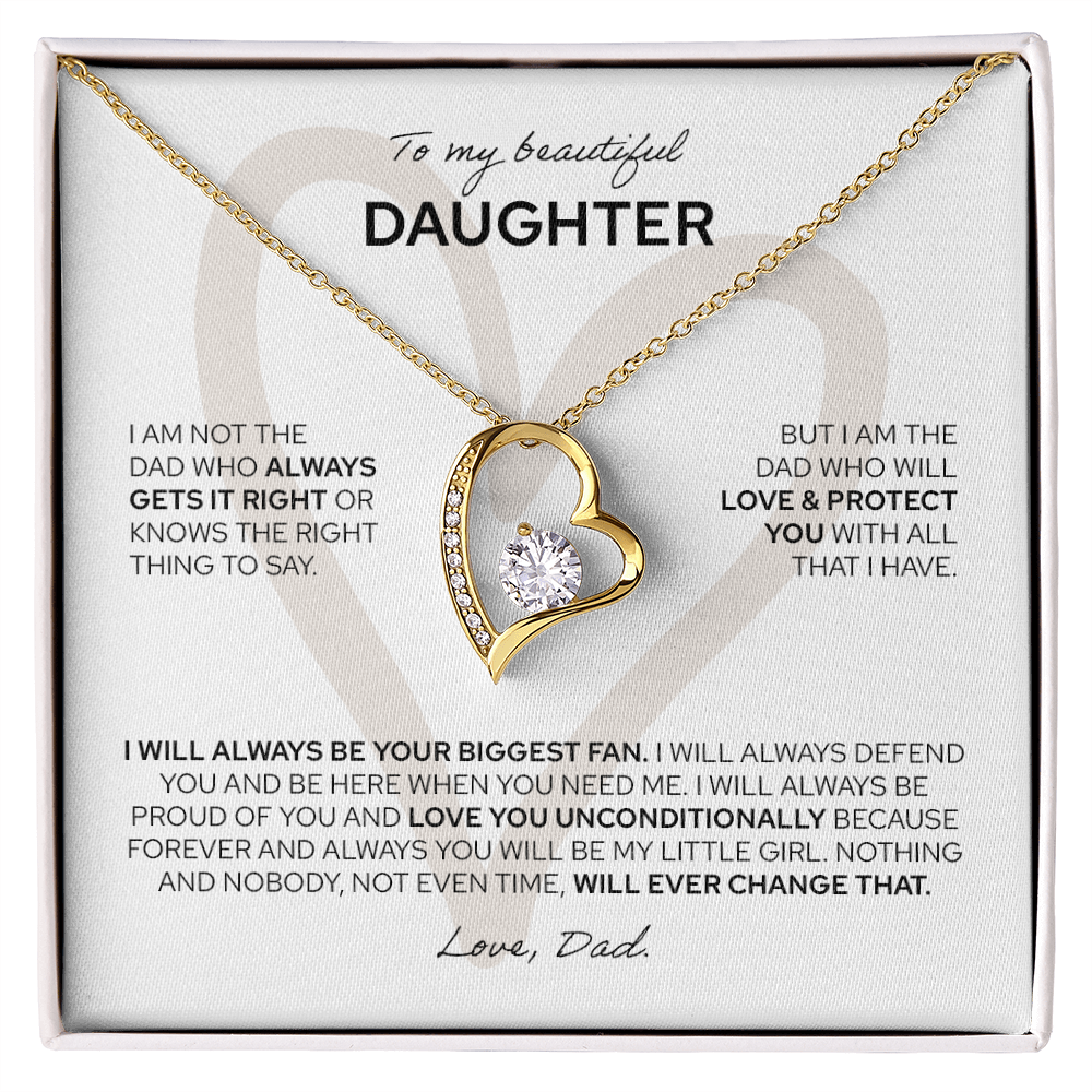 To My Daughter | From Dad | Forever Love Necklace