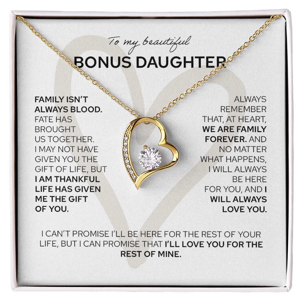 To My Bonus Daughter - Forever Love Necklace