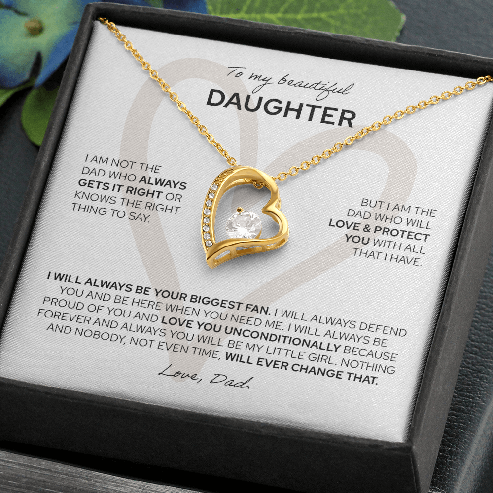 To My Daughter | From Dad | Forever Love Necklace