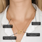 To My Granddaughter - Interlocking Hearts Necklace - NG