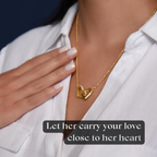 To My Granddaughter - Interlocking Hearts Necklace