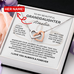 To My Granddaughter - Interlocking Hearts Necklace