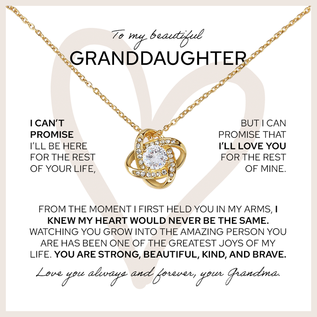 To My Granddaughter - Love Knot Pendant Necklace